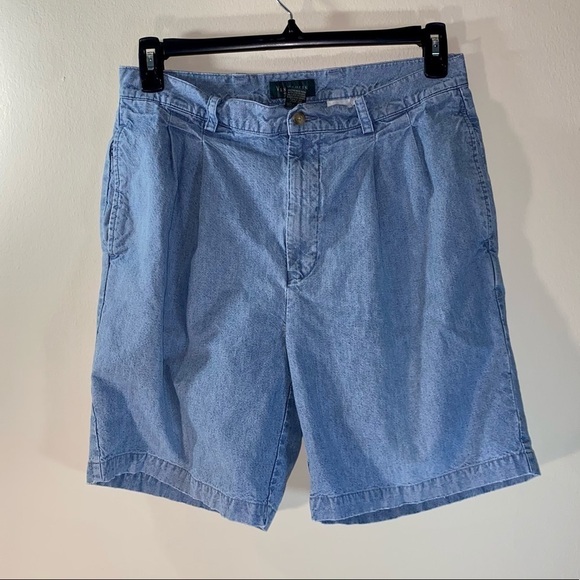 Van Heusen Shorts Flat Front Straight leg Lightweight Cotton 2 Pocket Shorts - Picture 1 of 6